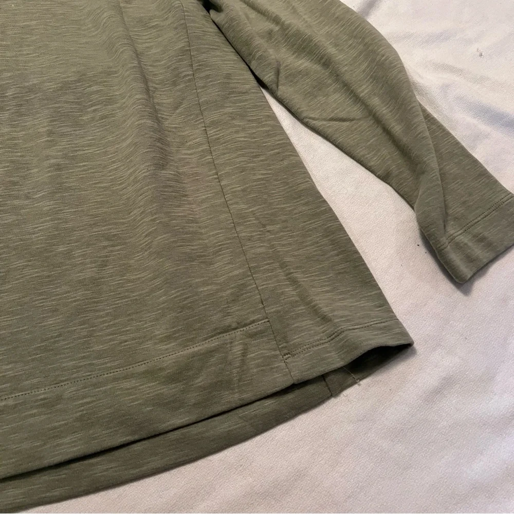 - J. Jill cotton blend pullover sweatshirt kangaroo pockets. - Picture 3 of 14